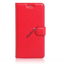 Кожен калъф Flip тефтер Flexi със стойка за Samsung Galaxy S9 Plus G965 - червен
