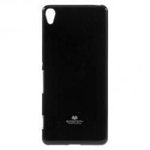 Луксозен силиконов калъф / гръб / TPU Mercury GOOSPERY Jelly Case за Sony Xperia XA - черен