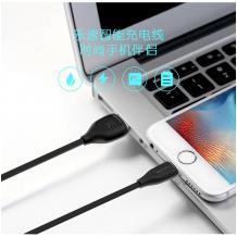 Оригинален USB кабел REMAX Lesu RC-050i 1m / USB Charging Data Cable за Apple iPhone 5 / iPhone 5S / iPhone SE / iPhone 6 / iPhone 6 Plus / iPhone 7 / iPhone 7 Plus - черен