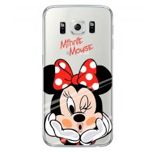 Ултра тънък силиконов калъф / гръб / TPU Ultra Thin за Samsung J500 Galaxy J5 - прозрачен / Minnie Mouse