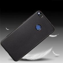 Луксозен силиконов калъф / гръб / TPU за Huawei Honor 8 Lite - черен / carbon