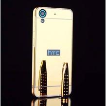 Луксозен алуминиев бъмпер с твърд гръб за Huawei Honor 5A / Y6 II / Y6 2 - златен / огледален