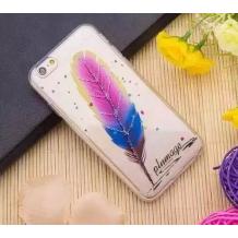 Силиконов калъф / гръб / TPU за Apple iPhone 6 / iPhone 6S - Plumage / червено перо