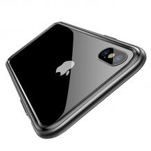 Оригинален бъмпер Baseus Platinum Metal Bumper / TPU+PC Baseus Platinum Bumper Case за Apple iPhone X - черен