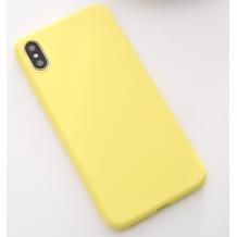 Луксозен силиконов калъф / гръб / TPU за Samsung Galaxy A10 - жълт / гланц