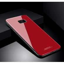 Луксозен стъклен твърд гръб за Samsung Galaxy J4 Plus 2018 - червен