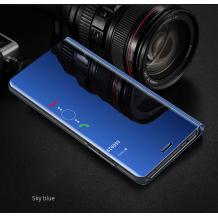Луксозен калъф Clear View Cover с твърд гръб за Huawei Honor 9 Lite - син