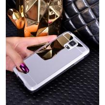 Луксозен силиконов калъф / гръб / TPU за Samsung G900 Galaxy S5 / Galaxy S5 Neo G903 - сребрист / огледален