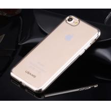 Луксозен силиконов калъф / гръб / TPU USAMS Kim Series за Apple iPhone 7 Plus - прозрачен / сребрист кант
