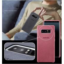 Оригинален гръб Leather Case Alcantara за Samsung Galaxy S10 Plus - розов