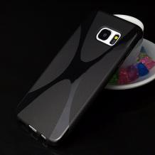 Силиконов калъф / гръб / TPU X Line за Samsung Galaxy S7 G930 / Samsung S7 - черен