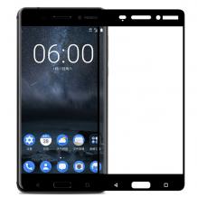 3D full cover Tempered glass Full Glue screen protector Nokia 3.1 Plus 2018 / Извит стъклен скрийн протектор с лепило от вътрешната страна за Nokia 3.1 Plus 2018 - черен