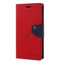 Кожен калъф Flip тефтер Mercury GOOSPERY Fancy Diary със стойка за LG K8 - червен
