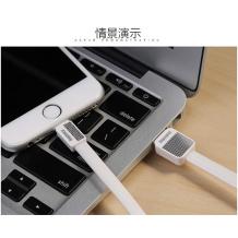 Оригинален USB кабел REMAX Platinum RC-044i 1m / USB Charging Data Cable за Apple iPhone 5 / iPhone 5S / iPhone SE / iPhone 6 / iPhone 6 Plus / iPhone 7 / iPhone 7 Plus - Бял / плосък