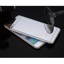 Стъклен скрийн протектор / 9H Tempered Glass Colorful Mirror Screen Protector / 2 в 1 за Apple iPhone 6 / iPhone 6S - сив / Silver / лице и гръб