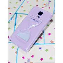Твърд гръб / капак / за Samsung Galaxy Note 4 N910 / Samsung Note 4 - прозрачен / пясъчен часовник бял
