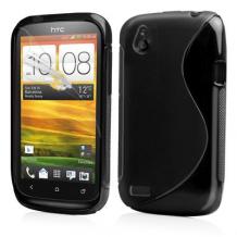 Силиконов калъф ТПУ S Style за HTC Desire V - Черен