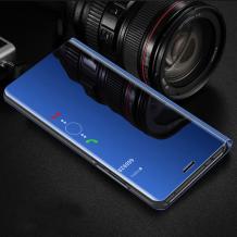 Луксозен калъф Clear View Cover с твърд гръб за Huawei Honor PLAY - син