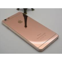 Стъклен скрийн протектор / 9H Tempered Glass Colorful Mirror Screen Protector / 2 в 1 за Apple iPhone 6 / iPhone 6S - розов / Rose Gold / лице и гръб