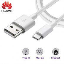 Оригинален USB кабел Type-C за Huawei P40 lite E - бял