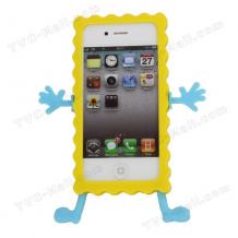 Силиконов калъф / гръб / ТПУ 3D за Apple iPhone 5 / 5S - SpongeBob / жълт