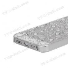Заден предпазен твърд гръб 3D водни капки за Apple iPhone 5 - прозрачен