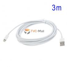 Оригинален USB кабел с дължина 3m за Apple iPhone 5 / iPhone 5S / iPhone 5C - бял