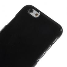 Луксозен силиконов калъф / гръб / TPU Mercury GOOSPERY Jelly Case за Apple iPhone 6 4.7" - черен
