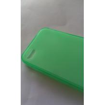 Силиконов калъф / гръб / TPU за Apple iPhone 4 / 4S - зелен / прозрачен мат
