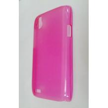 Ултра тънък заден предпазен  капак за HTC Desire X - Розов / Прозрачен
