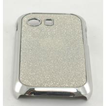 Заден предпазен капак за Samsung Galaxy Y S5360 - сребрист / брокат