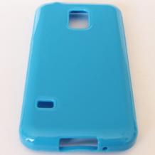 Силиконов гръб / калъф / TPU за Samsung Galaxy S5 mini G800 - син / гланц