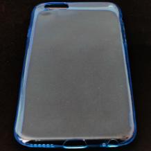 Ултра тънък силиконов калъф / гръб / TPU Ultra Thin за Apple iPhone 6 4.7" - син / прозрачен
