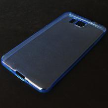 Ултра тънък силиконов калъф / гръб / TPU Ultra Thin за Samsung Galaxy Alpha G850 - син / прозрачен