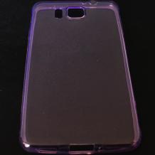 Ултра тънък силиконов калъф / гръб / TPU Ultra Thin за Samsung Galaxy Alpha G850 - лилав / прозрачен