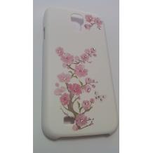 Луксозен предпазен капак / твърд гръб / с камъни за Samsung Galaxy S4 S IV SIV I9500 I9505 - розови цветя