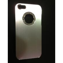 Луксозен заден предпазен капак за Apple iPhone 5 - сив с камъни