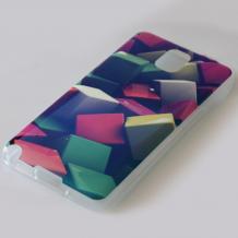 Силиконов калъф / гръб / TPU за Samsung Galaxy Note 3 N9000 / Note III N9005 - Cubes / цветни кубове