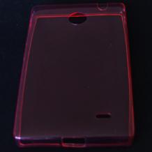 Ултра тънък силиконов калъф / гръб / TPU Ultra Thin за Nokia X Dual - розов / прозрачен