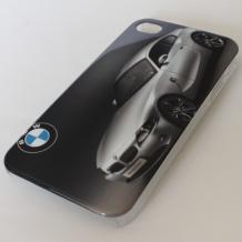 Заден предпазен твърд гръб / капак / за Apple iPhone 4 / iPhone 4S - черен / BMW
