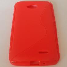 Силиконов калъф / гръб / TPU S-Line за LG L70 D320 / LG L70 Dual D325 - червен