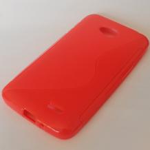Силиконов калъф / гръб / TPU S-Line за LG L70 D320 / LG L70 Dual D325 - червен