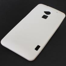 Силиконов гръб / калъф / TPU за HTC One MAX - бял / гланц