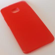 Силиконов гръб / калъф / TPU за HTC One M7 - червен / гланц