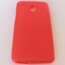 Силиконов гръб / калъф / ТПУ за HTC One Mini M4 - червен / мат