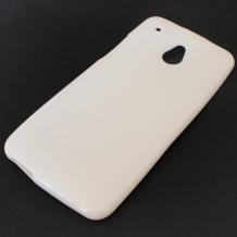 Силиконов гръб / калъф / ТПУ за HTC One Mini M4 - бял / мат