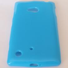 Силиконов калъф / гръб / TPU за Nokia Lumia 720 - син / гланц