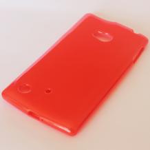 Силиконов калъф / гръб / TPU за Nokia Lumia 720 - червен / гланц