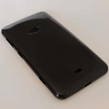 Силиконов калъф / гръб / TPU за Nokia Lumia 625 - черен / гланц