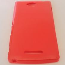 Силиконов калъф / гръб / TPU за Sony Xperia C S39h - червен / мат